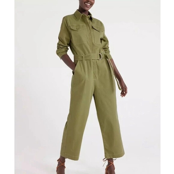 Military Inspired, Functional, Boho Chic, Olive Green Jumpsuit Women XS - Picture 1 of 8